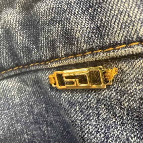 St John Sport by‎ Marie Gray Blue Denim Jeans VTG High Rise Straight Leg Size 10 - Picture 6 of 16